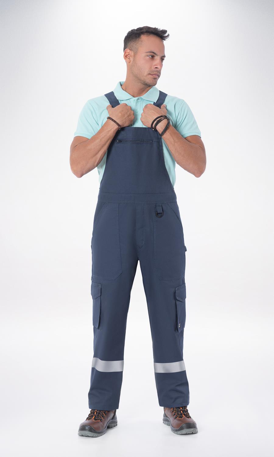 50 512 3 CLASSIC BIB PANTS HI VIS NAVY MODEL 2